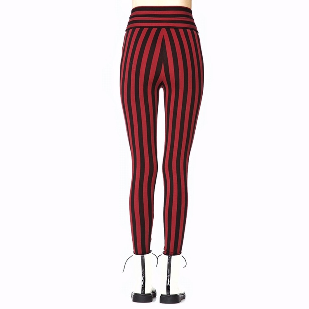 F21 Vertical Striped High Waisted Leggings